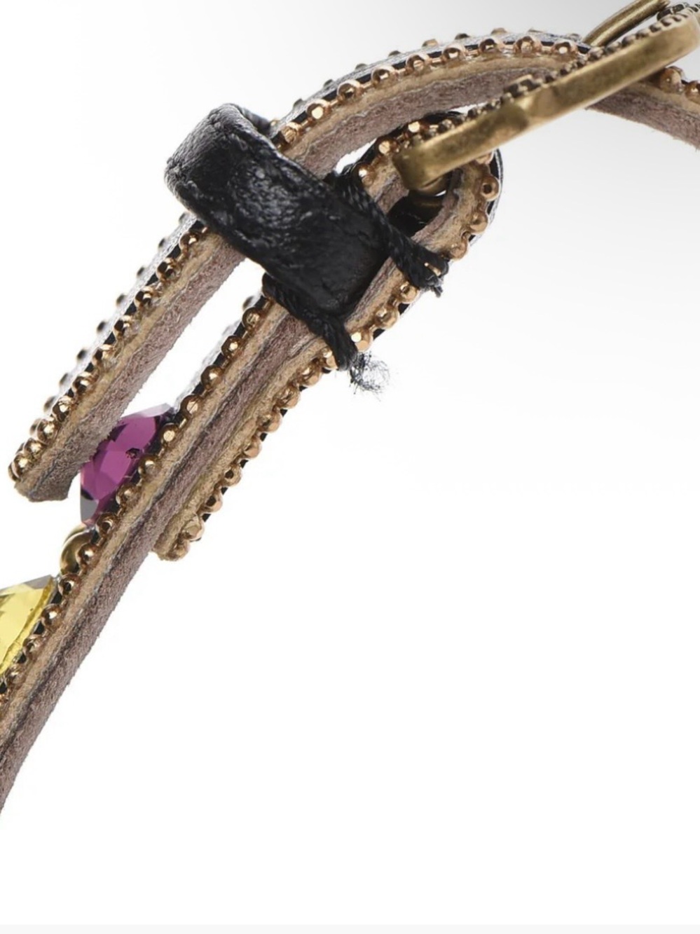 Gucci Multicolor Crystal Butterfly Bracelet in Gold-Tone - Picture 6 of 7